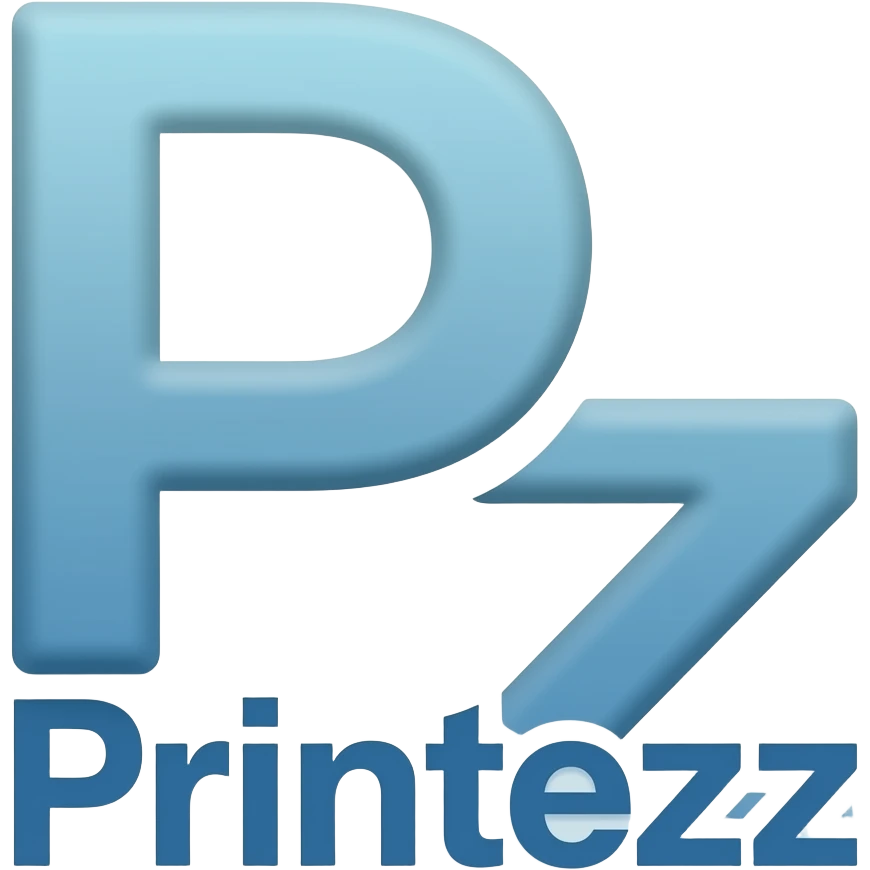 My company name is Printezz generate logo with P and z emoji