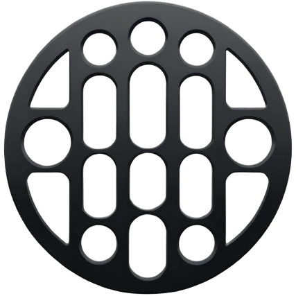 flat minimalist icon of a circle of crenellations emoji
