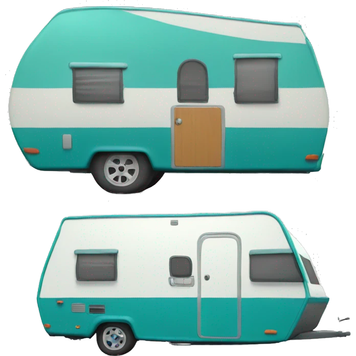 Teal Blue Camper emoji