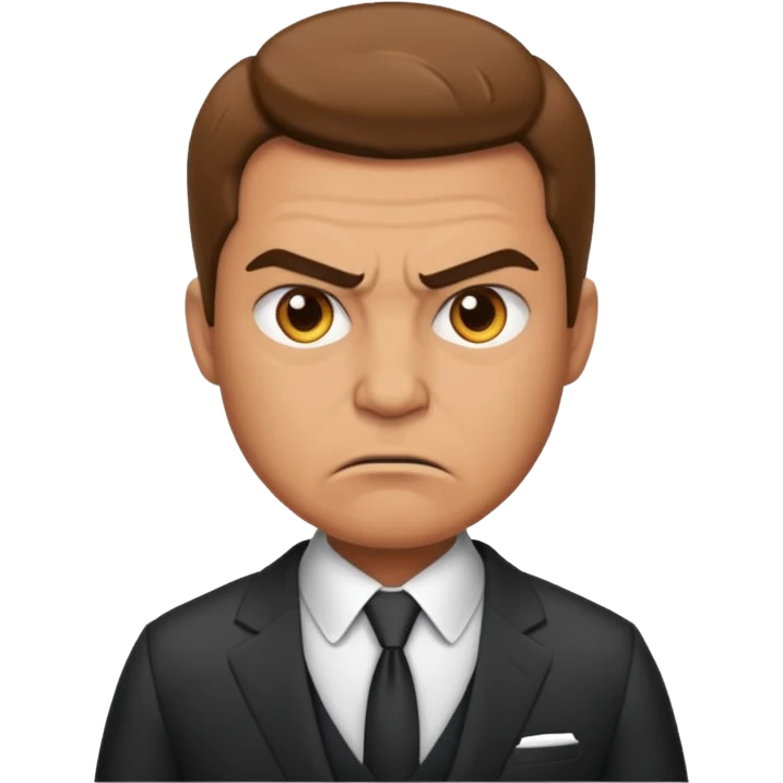very angry male boss in suit emoji