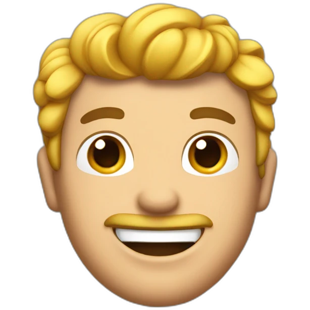 hombre feliz con corona cuerpo completo emoji