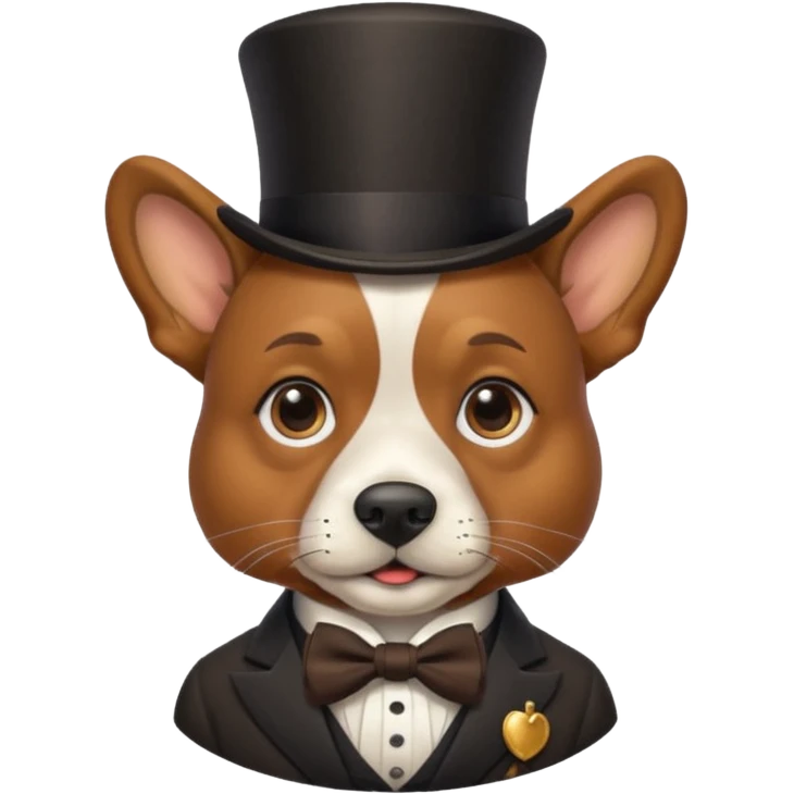 dog gentleman emoji