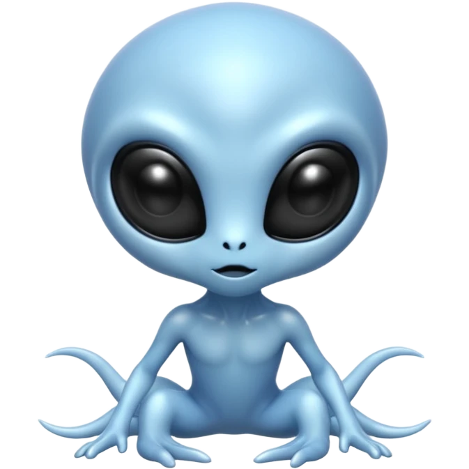 Cute transparent alien creature innet emoji