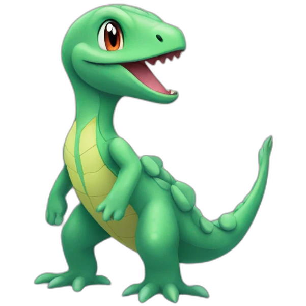 Grovyle pokemon in the winter emoji