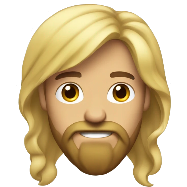 Hombre moreno con barba y chica rubia con pelo ondulado emoji