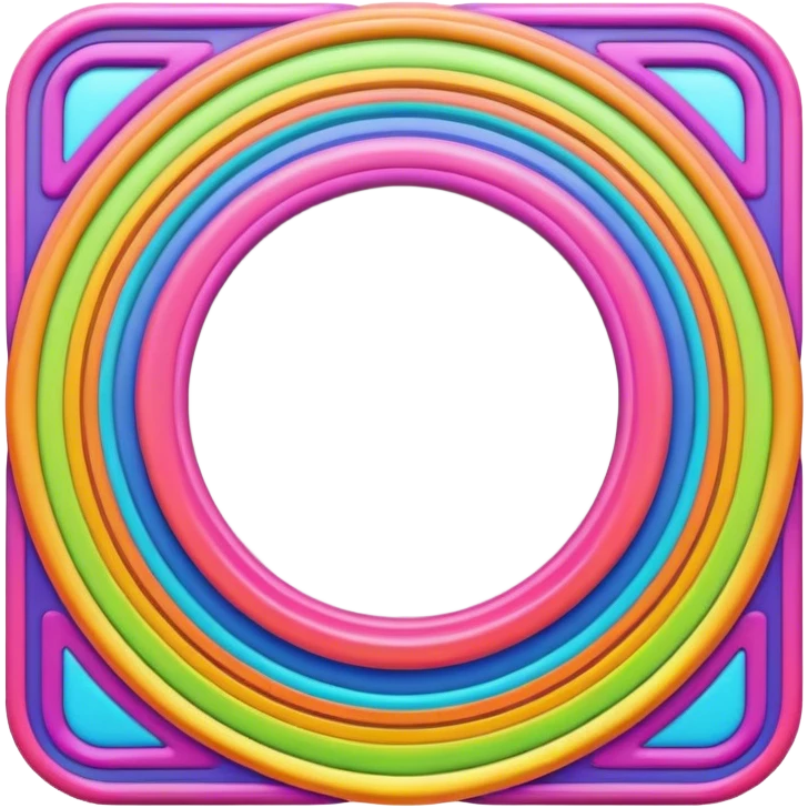 Psychedelic colored Border line emoji