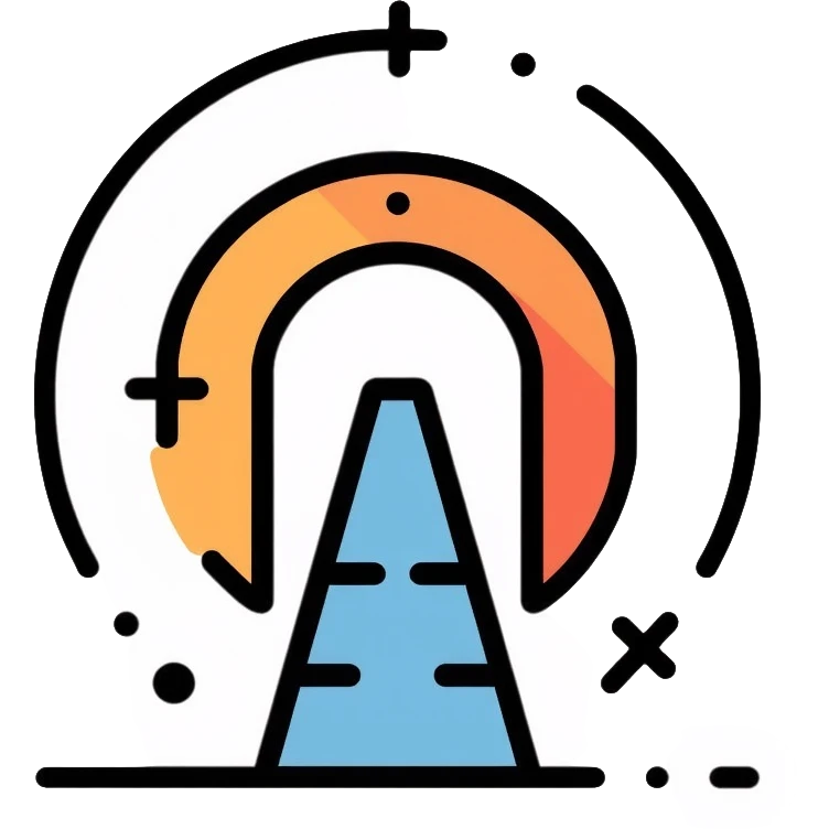 teleportation portal icon with geometric design emoji