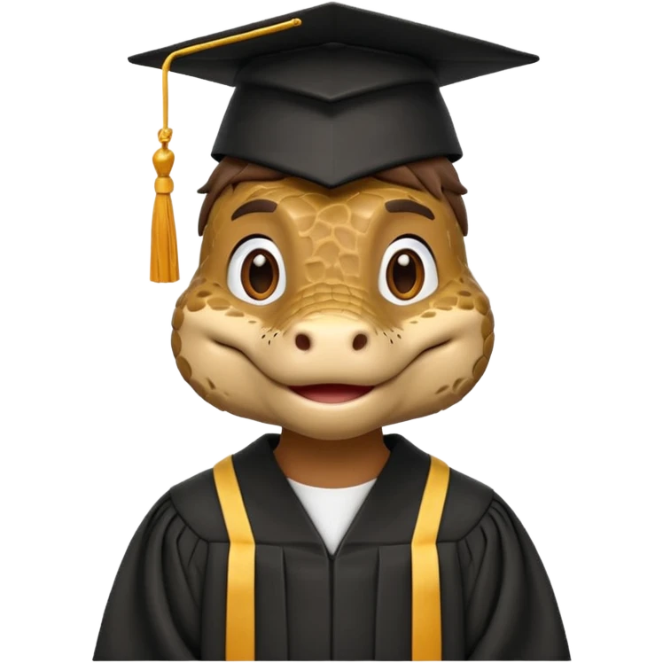 A clay academic gator. The background is a solid white circle emoji
