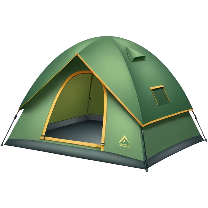 green camping tent emoji