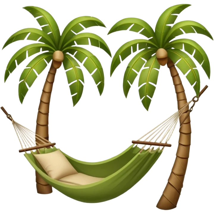 palm tree with hammock emoji