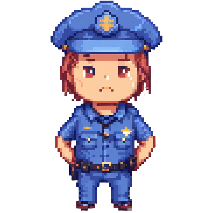 police officer shrugging his shoulders emoji