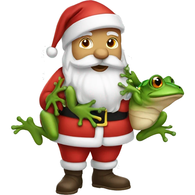 Santa  with frogs emoji