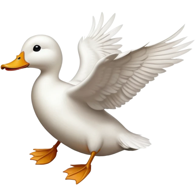 Duck flying  emoji