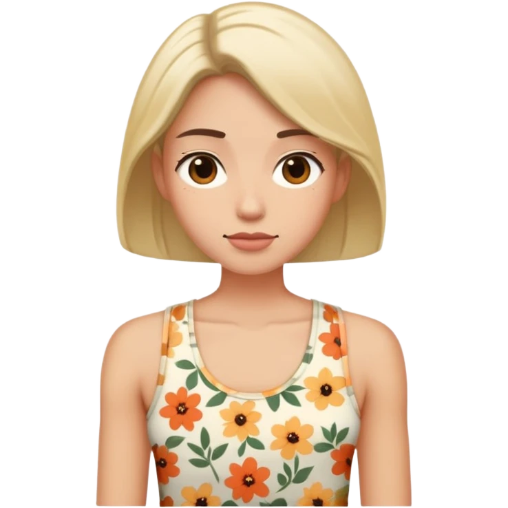 Floral tank top emoji