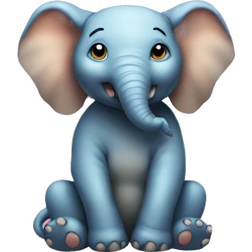 Elephant with cat in space emoji