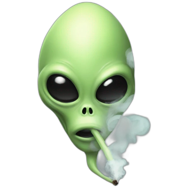 Alien smoke emoji