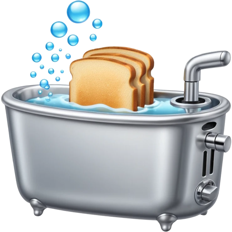 Toaster taking a bath emoji
