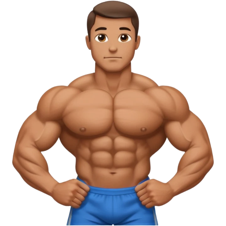 Bodybuilding side chest pose emoji