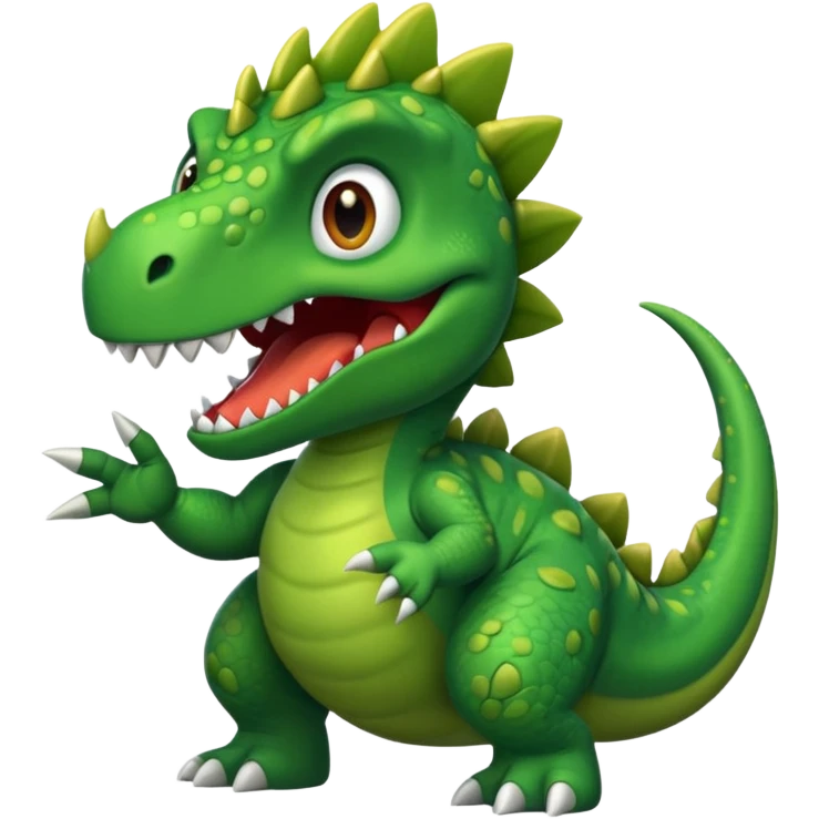 Dino flipping off emoji