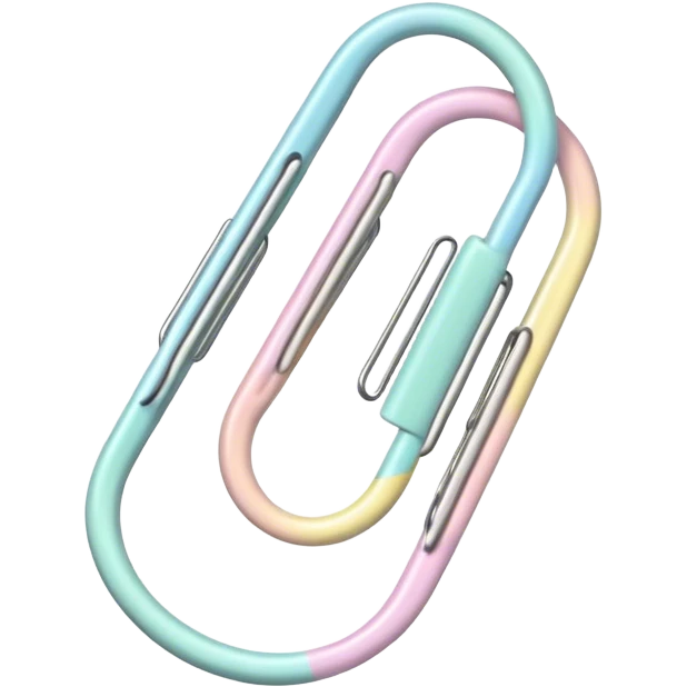 pastel paper clip emoji