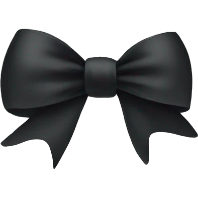 black bow on simple background emoji