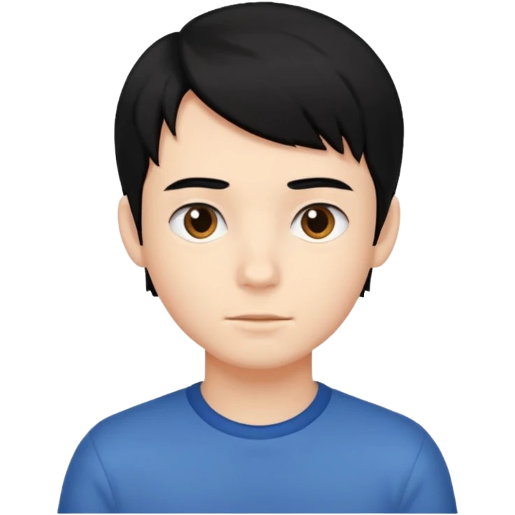 a boy with black hair  emoji