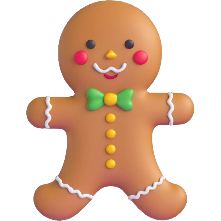 gingerbread man emoji