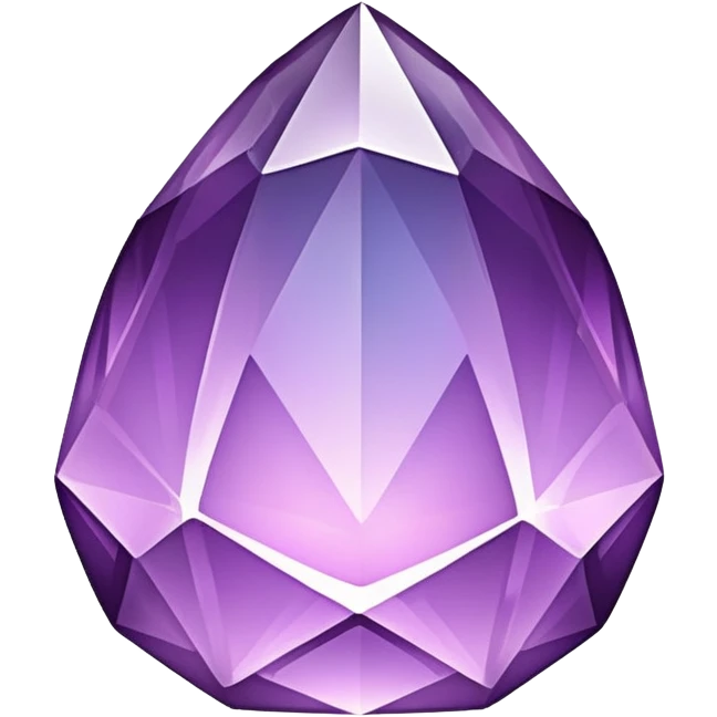  Een paarse edelsteen met een magische aura. emoji