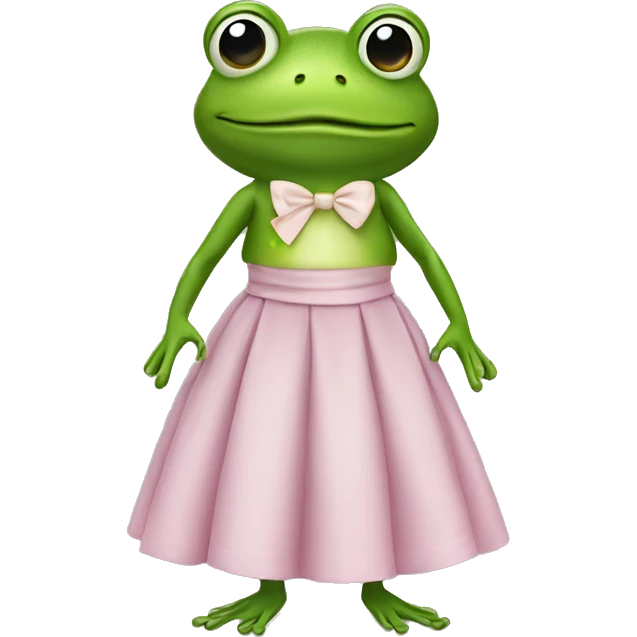 frog with a skirt emoji
