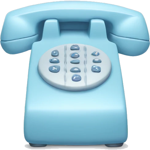 pastel blue phone emoji