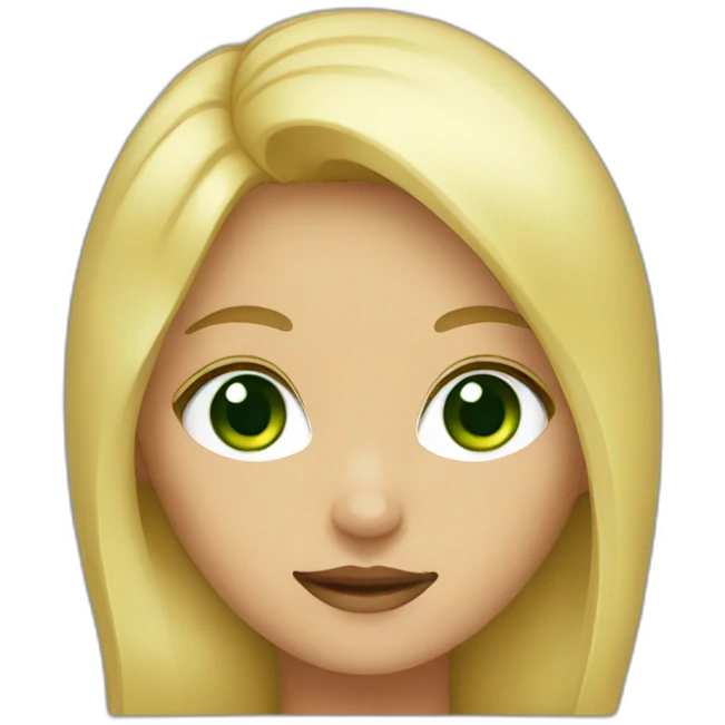 Blonde with green eyes emoji