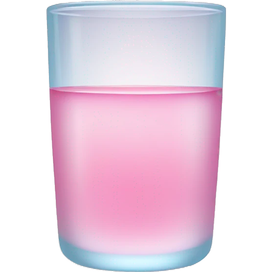 Pink glass of water  emoji