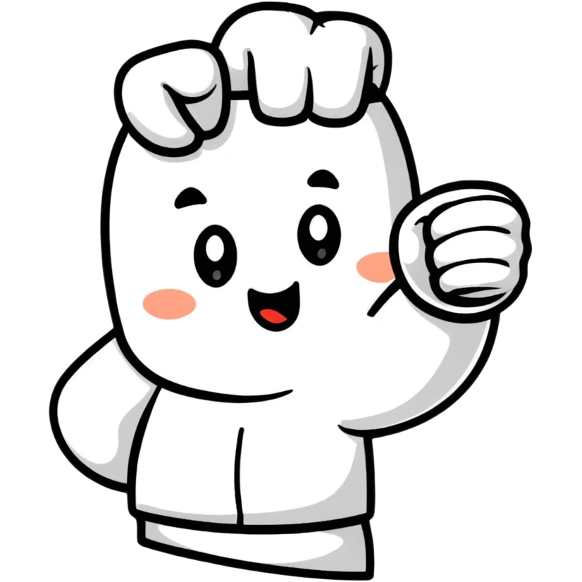 person celebrating completed job, thumbs up gesture emoji