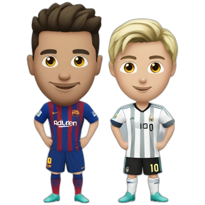 Ronaldo avec messi emoji