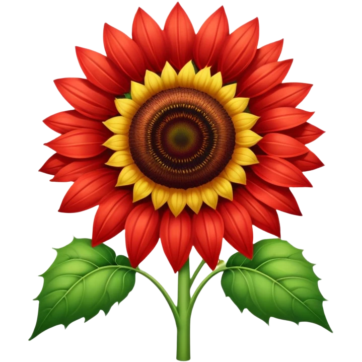 Red sunflower  emoji