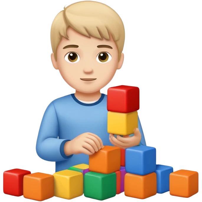 Kid with blocks emoji