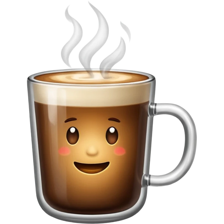 hot coffee in glass emoji