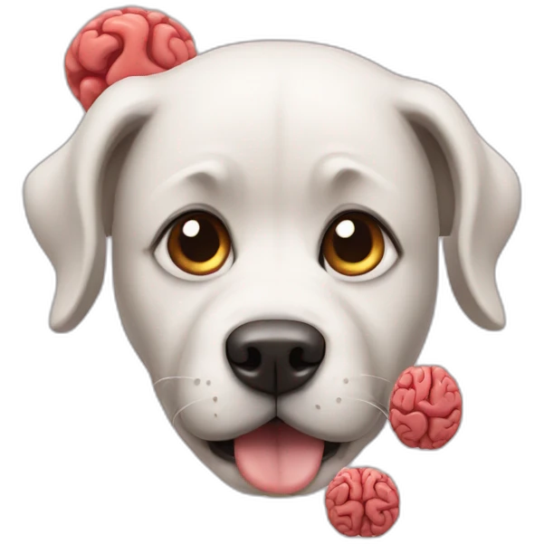 A DOG WHIT TWO BRAINS emoji