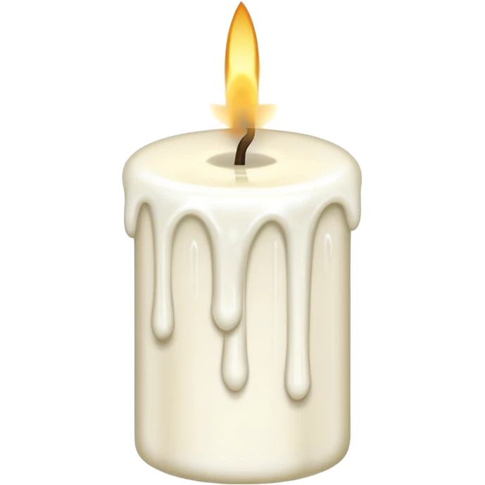 Thin and long Candle dripping wax as if someone is holding it emoji