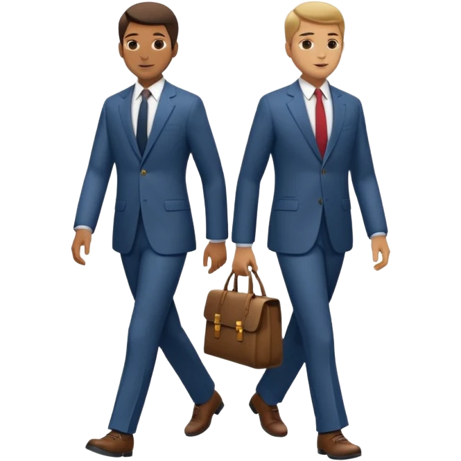 two mans walking full body emoji