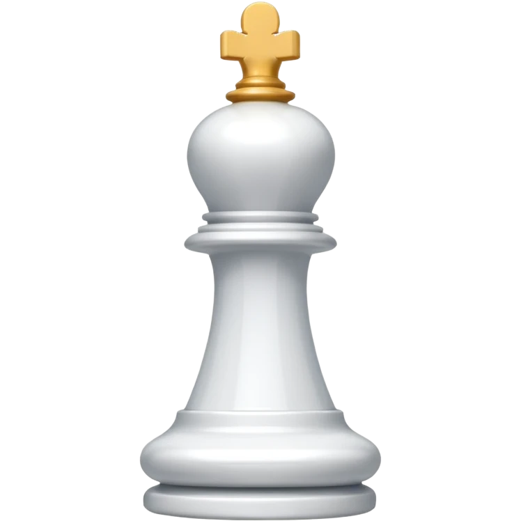 white plastic chess pieces, queen, white emoji