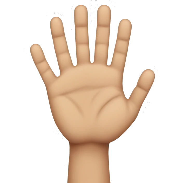 Hand with 9 fingers emoji