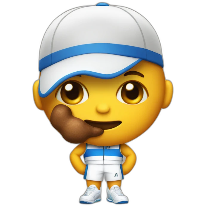 Poop emoji in tennis uniform emoji