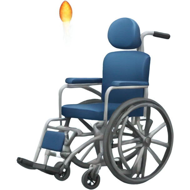 Wheelchair with rocket boosters emoji