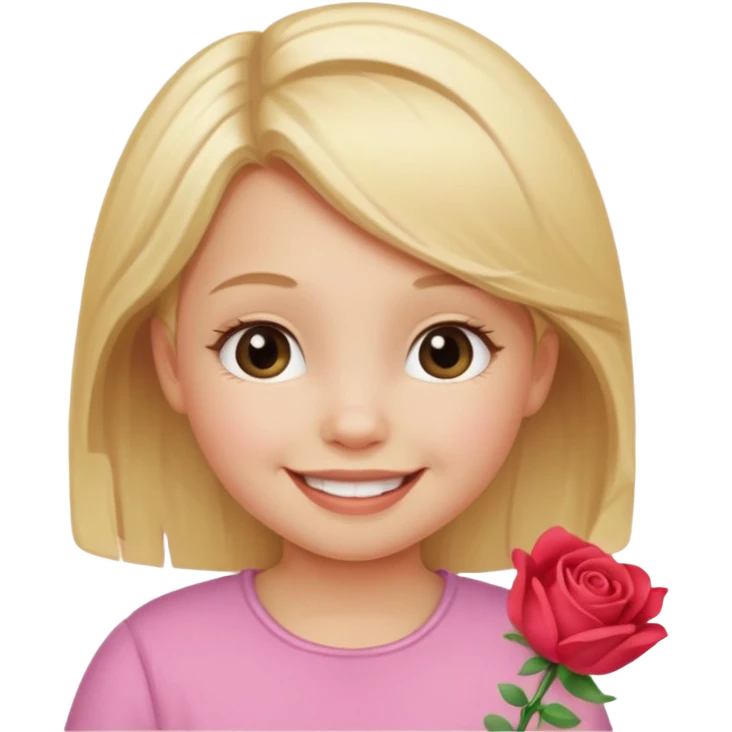  girl blond hair todler emojj emoji