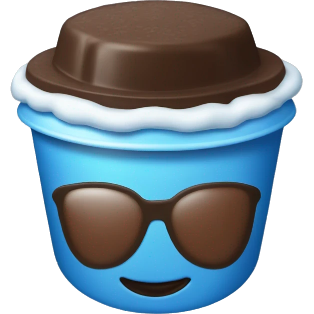 A cap of cocoa to go with a blue snowflake on top emoji
