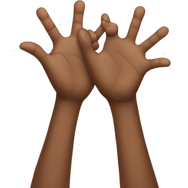 Two hands with only little fingers up emoji