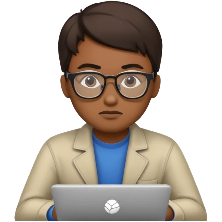 young digital programmer that works for microsoft emoji