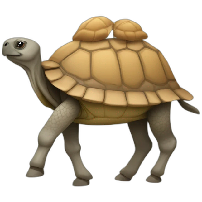 Tortue sur chameau emoji
