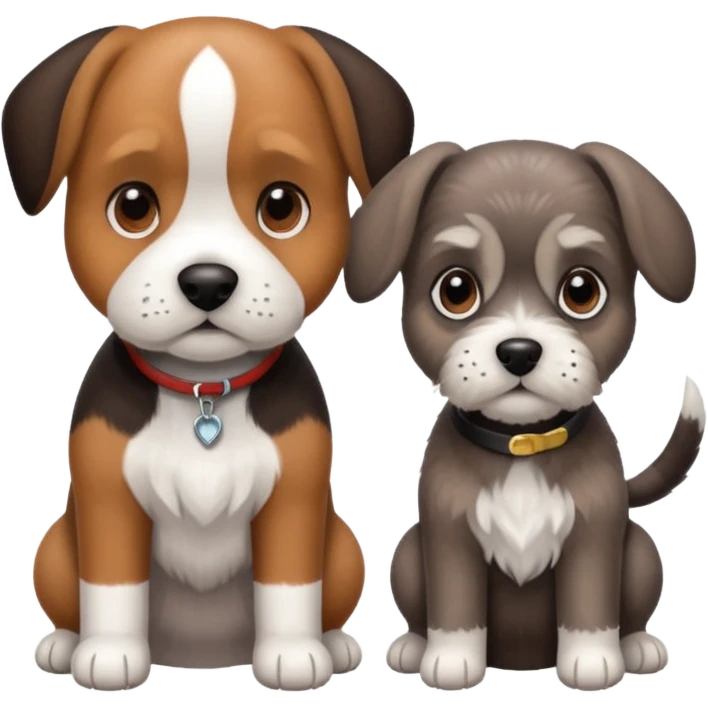 Beagle and a mini schnauzer  emoji